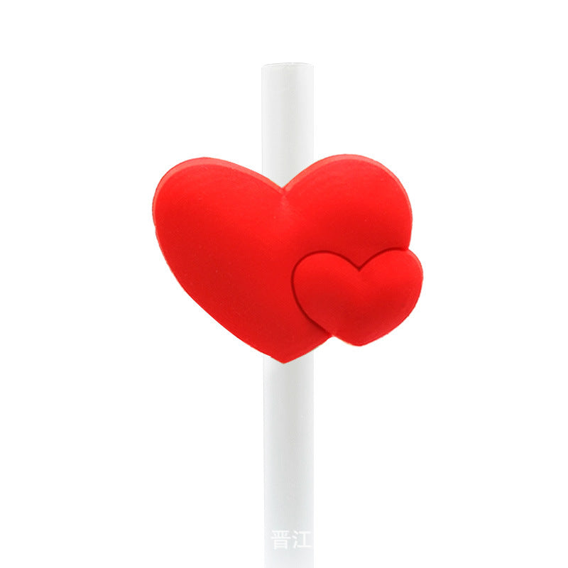 Wholesale 10pcs/pack Cute straw cap straw cover silicone dust plug party straw decoration